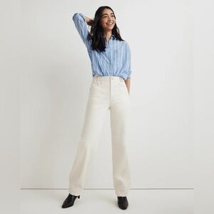 Madewell White Perfect Vintage High Rise Jean Wide Leg